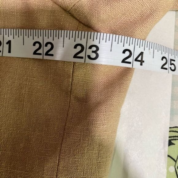 Perry Ellis mens blazer Tan Linen Cotton size 46 Regular 2-button - Picture 16 of 16